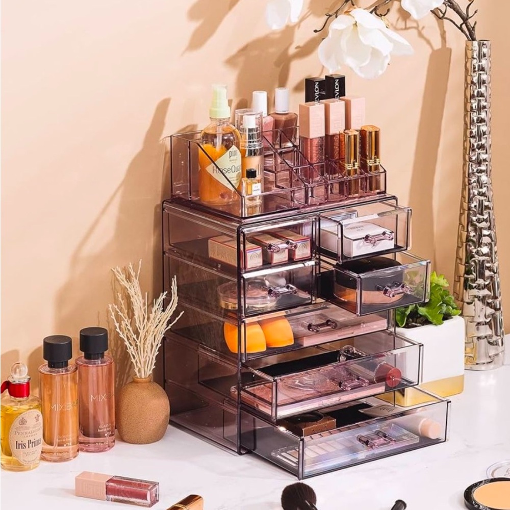 Elegant Acrylic Makeup Organizer with Drawers 💜